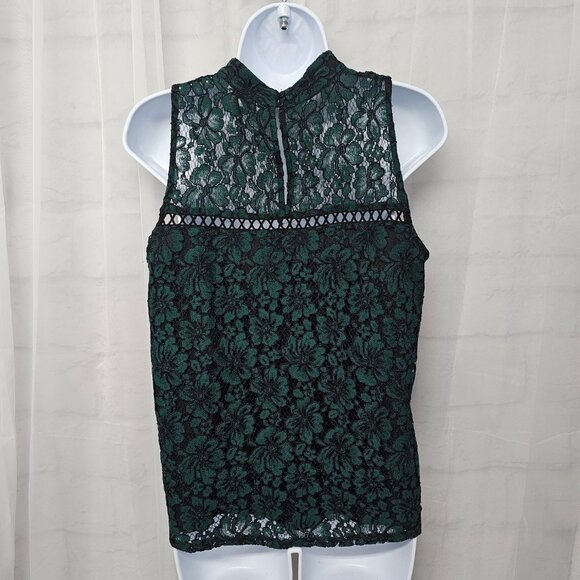 Carolina Belle Tank Green Lace Goth Whimsigoth Fairy Boho Floral M - Picture 5 of 11